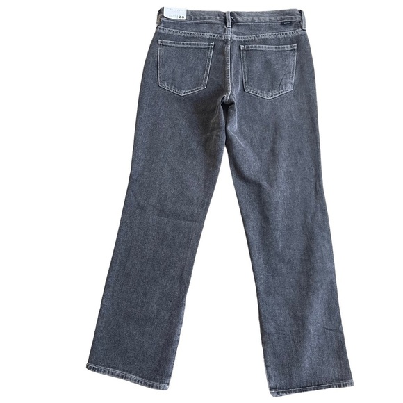 PacSun Women’s Black Low Rise Straight Leg Jeans Size 26 Cotton Slit Hem Retro - Picture 8 of 12